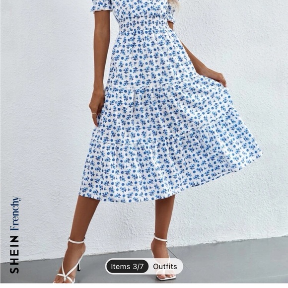 Brand new floral print dress from Shein. Never worn. - Picture 2 of 4